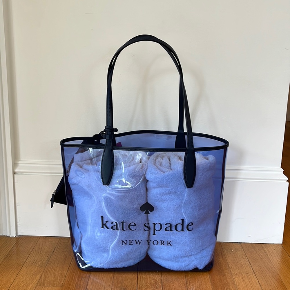 Kate Spade, Large Hot Air Balloon Tote, PVC, Deep Cornflower
